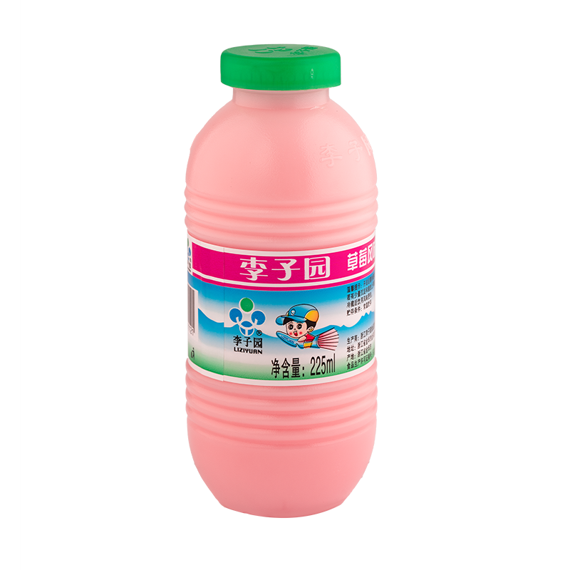 草莓风味乳饮料，单瓶净含量225ml